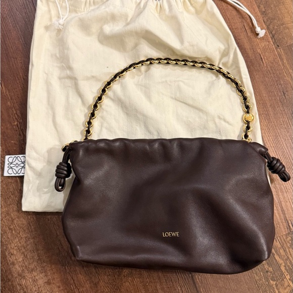 EUC AUTH Loewe Flamenco Chain in BROWN - Picture 3 of 15